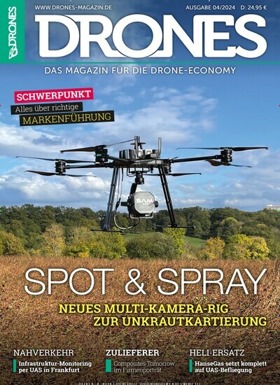 Titelbild der Ausgabe 4/2024 von Drones. Diese Zeitschrift und viele weitere Computerzeitschriften, Tabletmagazine und Smartphonemagazine als Abo oder epaper bei United Kiosk online kaufen.