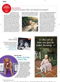 Titelbild der Ausgabe 6/2024 von Hund im Garten: Wie viel Gebell ist erlaubt?. Zeitschriften als Abo oder epaper bei United Kiosk online kaufen.