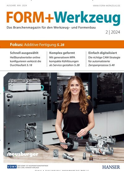 Titelbild der Ausgabe 2/2024 von FORM + Werkzeug. Diese Zeitschrift und viele weitere Industriemagazine und Handwerkmagazine als Abo oder epaper bei United Kiosk online kaufen.