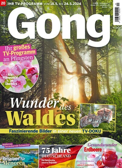 Titelbild der Ausgabe 20/2024 von Gong. Diese Zeitschrift und viele weitere Programmzeitschriften als Abo oder epaper bei United Kiosk online kaufen.