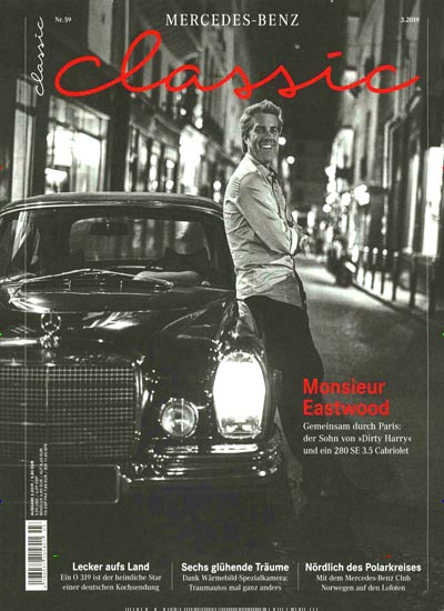 Titelbild der Ausgabe 3/2019 von Mercedes Benz Classic. Diese Zeitschrift und viele weitere Automagazine und Motorradzeitschriften als Abo oder epaper bei United Kiosk online kaufen.