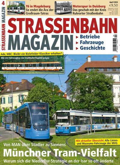 Titelbild der Ausgabe 4/2024 von Strassenbahn Magazin. Diese Zeitschrift und viele weitere Reisemagazine, Freizeitmagazine und Wissensmagazine als Abo oder epaper bei United Kiosk online kaufen.