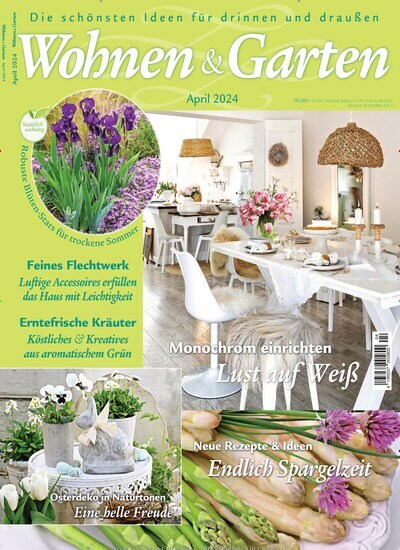 Titelbild der Ausgabe 4/2024 von Wohnen & Garten. Diese Zeitschrift und viele weitere Gartenzeitschriften und Wohnzeitschriften als Abo oder epaper bei United Kiosk online kaufen.