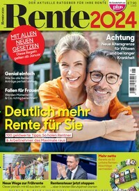 Titelbild der Ausgabe 1/2024 von plus Magazin Sonderheft Rente. Diese Zeitschrift und viele weitere Wirtschaftsmagazine und Politikmagazine als Abo oder epaper bei United Kiosk online kaufen.
