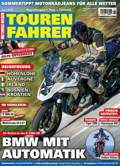 Titelbild der Ausgabe 6/2024 von Tourenfahrer - Motorrad Reisen. Diese Zeitschrift und viele weitere Automagazine und Motorradzeitschriften als Abo oder epaper bei United Kiosk online kaufen.