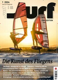 Titelbild der Ausgabe 1/2024 von surf Sonderheft Foil Edition. Diese Zeitschrift und viele weitere Sportmagazine als Abo oder epaper bei United Kiosk online kaufen.