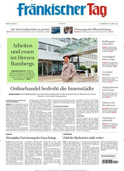 Titelbild der Ausgabe 104/2024 von Fränkischer Tag Bamberg. Diese Zeitschrift und viele weitere Zeitungsabos als Abo oder epaper bei United Kiosk online kaufen.