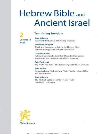 Titelbild der Ausgabe 2/2024 von Hebrew Bible and Ancient Israel (HeBAI). Diese Zeitschrift und viele weitere Kunstmagazine und Kulturmagazine als Abo oder epaper bei United Kiosk online kaufen.
