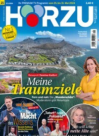 Titelbild der Ausgabe 21/2024 von HÖRZU. Diese Zeitschrift und viele weitere Programmzeitschriften als Abo oder epaper bei United Kiosk online kaufen.