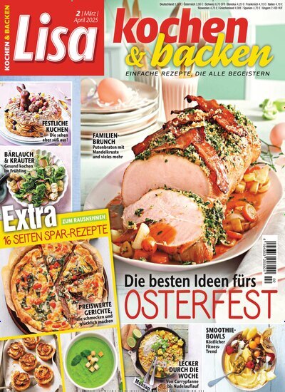 Zeitschrift Lisa Kochen & Backen im Abo kaufen für 24,00€