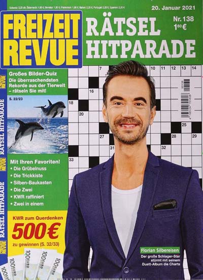 Freizeit Revue Rätsel Hitparade Titelbild Ausgabe 119/2017 Titelbild von Freizeit Revue Rätsel Hitparade. Entdecken Sie jetzt die Ausgabe 119/2017. Lesen Sie gerne Dime Novels and Puzzle Magazines? Dann empfehlen wir Ihnen Freizeit Revue Rätsel Hitparade als Abo oder Geschenkabo.
