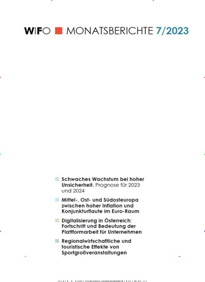 WIFO Monatsberichte Titelbild der aktuellen Ausgabe Aktuelles Titelbild von WIFO Monatsberichte . Entdecken Sie jetzt die aktuelle Ausgabe. Lesen Sie gerne Wissenschaftsmagazine? Dann empfehlen wir Ihnen WIFO Monatsberichte als Abo oder Geschenkabo.