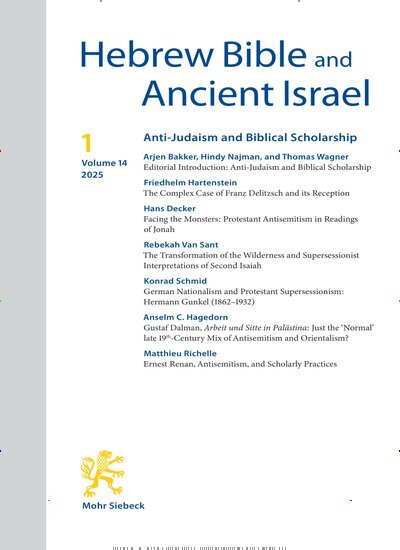 Titelbild der Ausgabe 1/2021 von Hebrew Bible and Ancient Israel (HeBAI). Diese Zeitschrift und viele weitere Kunstmagazine und Kulturmagazine als Abo oder epaper bei United Kiosk online kaufen.