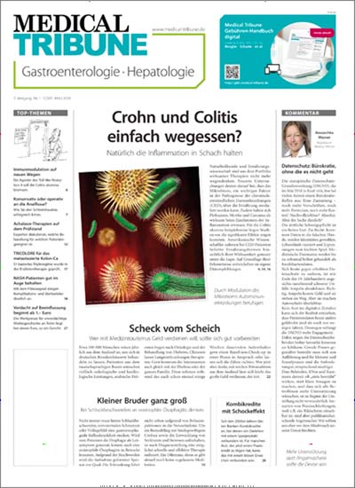 Titelbild von Medical Tribune Gastroenterologie Hepatologie. Diese Zeitschrift und viele weitere Pflegezeitschriften und medizinische Fachzeitschriften als Abo oder epaper bei United Kiosk online kaufen.