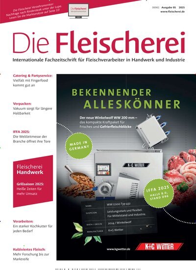 Titelbild der Ausgabe 1/2023 von Die Fleischerei. Diese Zeitschrift und viele weitere Gastronomiezeitschriften, Fashionmagazine, Beautymagazine als Abo oder epaper bei United Kiosk online kaufen.