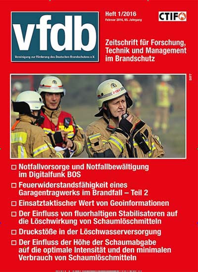 Titelbild von vfdb Zeitschrift. Diese Zeitschrift und viele weitere Jurazeitschriften und Zeitschriften für Verwaltung als Abo oder epaper bei United Kiosk online kaufen.