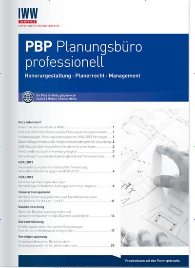 PBP Planungsbüro professionell Titelbild der aktuellen Ausgabe Aktuelles Titelbild von PBP Planungsbüro professionell. Entdecken Sie jetzt die aktuelle Ausgabe. Lesen Sie gerne Architekturzeitschriften und Bauzeitschriften? Dann empfehlen wir Ihnen PBP Planungsbüro professionell als Abo oder Geschenkabo.