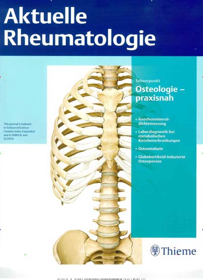 Aktuelle Rheumatologie Titelbild der aktuellen Ausgabe Aktuelles Titelbild von Aktuelle Rheumatologie. Entdecken Sie jetzt die aktuelle Ausgabe. Lesen Sie gerne Pflegezeitschriften und medizinische Fachzeitschriften? Dann empfehlen wir Ihnen Aktuelle Rheumatologie als Abo oder Geschenkabo.