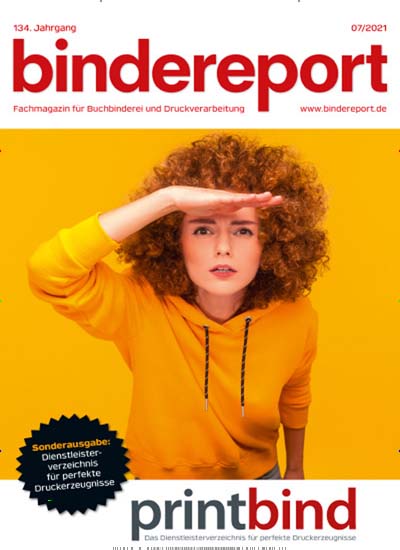 Titelbild von Bindereport. Diese Zeitschrift und viele weitere Industriemagazine und Handwerkmagazine als Abo oder epaper bei United Kiosk online kaufen.