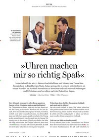 Titelbild der Ausgabe 4/2019 von INTERVIEW MIT LOTHAR SCHMIDT VON SINN SPEZIALUHREN:»Uhren machen mir so richtig Spaß«. Zeitschriften als Abo oder epaper bei United Kiosk online kaufen.