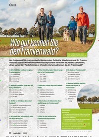 Titelbild der Ausgabe 4/2022 von Wie gut kennen Sie den Frankenwald?. Zeitschriften als Abo oder epaper bei United Kiosk online kaufen.
