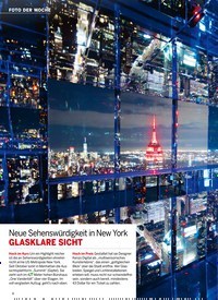 Titelbild der Ausgabe 10/2022 von Neue Sehenswürdigkeit in New York GLASKLARE SICHT. Zeitschriften als Abo oder epaper bei United Kiosk online kaufen.