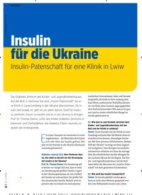 Titelbild der Ausgabe 5/2022 von Insulin für die Ukraine. Zeitschriften als Abo oder epaper bei United Kiosk online kaufen.