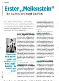Titelbild der Ausgabe 10/2023 von Erster „Meilenstein“ – die Insulinpumpe feiert Jubiläum. Zeitschriften als Abo oder epaper bei United Kiosk online kaufen.