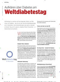 Titelbild der Ausgabe 11/2023 von Weltdiabetestag. Zeitschriften als Abo oder epaper bei United Kiosk online kaufen.