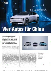 Titelbild der Ausgabe 3/2025 von Vier Autos für China. Zeitschriften als Abo oder epaper bei United Kiosk online kaufen.