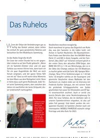 Titelbild der Ausgabe 1/2023 von Das Ruhelos. Zeitschriften als Abo oder epaper bei United Kiosk online kaufen.