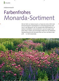 Titelbild der Ausgabe 1/2023 von Farbenfrohes Monarda-Sortiment. Zeitschriften als Abo oder epaper bei United Kiosk online kaufen.