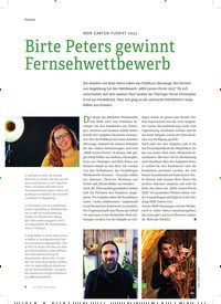 Titelbild der Ausgabe 5/2022 von Birte Peters gewinnt Fernsehwettbewerb. Zeitschriften als Abo oder epaper bei United Kiosk online kaufen.