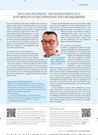Titelbild der Ausgabe 9/2022 von NACH DEM WALDBRAND-UND DÜRRESOMMER 2022: JETZT BRAUCHT ES DAS STARTSIGNAL FÜR EINE WALDWENDE. Zeitschriften als Abo oder epaper bei United Kiosk online kaufen.
