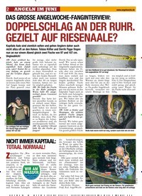Titelbild der Ausgabe 130/2018 von DAS GROSSE ANGELWOCHE-FANGINTERVIEW: DOPPELSCHLAG AN DER RUHR. GEZIELT AUF RIESENAALE?. Zeitschriften als Abo oder epaper bei United Kiosk online kaufen.