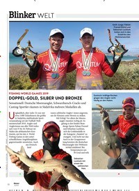 Titelbild der Ausgabe 40/2019 von AKTUELLES: FISHING WORLD GAMES 2019: DOPPEL-GOLD, SILBER UND BRONZE. Zeitschriften als Abo oder epaper bei United Kiosk online kaufen.
