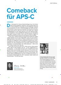 Titelbild der Ausgabe 110/2022 von Comeback für APS-C. Zeitschriften als Abo oder epaper bei United Kiosk online kaufen.