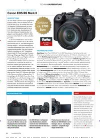 Titelbild der Ausgabe 121/2023 von Canon EOS R6 Mark II. Zeitschriften als Abo oder epaper bei United Kiosk online kaufen.