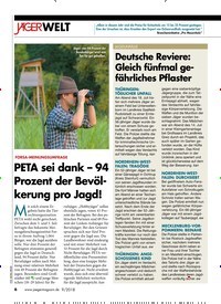 Titelbild der Ausgabe 90/2018 von FORSA-MEINUNGSUMFRAGE: PETA sei dank – 94 Prozent der Bevölkerung pro Jagd!. Zeitschriften als Abo oder epaper bei United Kiosk online kaufen.