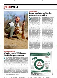 Titelbild der Ausgabe 50/2019 von JAGDTROPHÄEN: Importverbote gefährden Artenschutzprojekte. Zeitschriften als Abo oder epaper bei United Kiosk online kaufen.