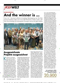 Titelbild der Ausgabe 80/2019 von BUNDESJÄGERTAG: And the winner is …. Zeitschriften als Abo oder epaper bei United Kiosk online kaufen.