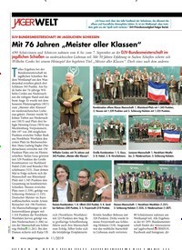 Titelbild der Ausgabe 110/2019 von DJV-BUNDESMEISTERSCHAFT IM JAGDLICHEN SCHIESSEN:Mit 76 Jahren „Meister aller Klassen“. Zeitschriften als Abo oder epaper bei United Kiosk online kaufen.