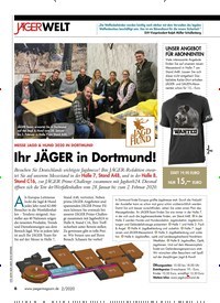 Titelbild der Ausgabe 20/2020 von MESSE JAGD & HUND 2020 IN DORTMUND: Ihr JÄGER in Dortmund!. Zeitschriften als Abo oder epaper bei United Kiosk online kaufen.