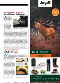 Titelbild der Ausgabe 20/2020 von NEUES WAFFENGESETZ TRITT IN KRAFT: Die wichtigsten Änderungen. Zeitschriften als Abo oder epaper bei United Kiosk online kaufen.