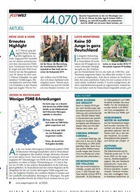 Titelbild der Ausgabe 40/2020 von ZECKEN IN DEUTSCHLAND: Weniger FSME-Erkrankungen. Zeitschriften als Abo oder epaper bei United Kiosk online kaufen.