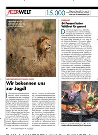 Titelbild der Ausgabe 90/2020 von UMFRAGE: 84 Prozent halten Wildbret für gesund. Zeitschriften als Abo oder epaper bei United Kiosk online kaufen.