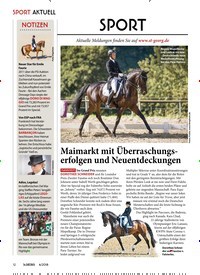 Titelbild der Ausgabe 60/2018 von SPORT: Maimarkt mit Überraschungserfolgen und Neuentdeckungen. Zeitschriften als Abo oder epaper bei United Kiosk online kaufen.
