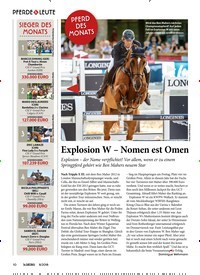 Titelbild der Ausgabe 80/2018 von PFERDE & LEUTE: PFERD DES MONATS: Explosion W – Nomen est Omen. Zeitschriften als Abo oder epaper bei United Kiosk online kaufen.