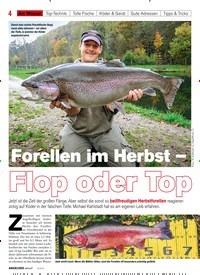 Titelbild der Ausgabe 60/2018 von Forellen im Herbst–Flop oder Top. Zeitschriften als Abo oder epaper bei United Kiosk online kaufen.
