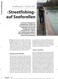 Titelbild der Ausgabe 3/2021 von Schaffhausen | 1. Februar 2021 «Streetfishing» auf Seeforellen. Zeitschriften als Abo oder epaper bei United Kiosk online kaufen.